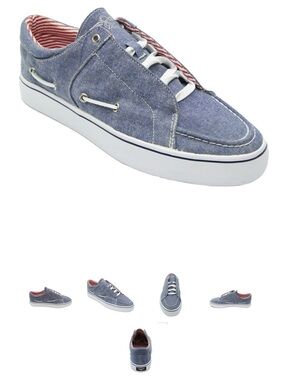 Men's Canvas Denim Boat Shoes by Creative Recreation Men’s 8